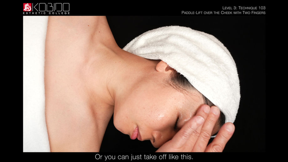 Technique 103: Paddle-Lift over the Cheek with Two Fingers